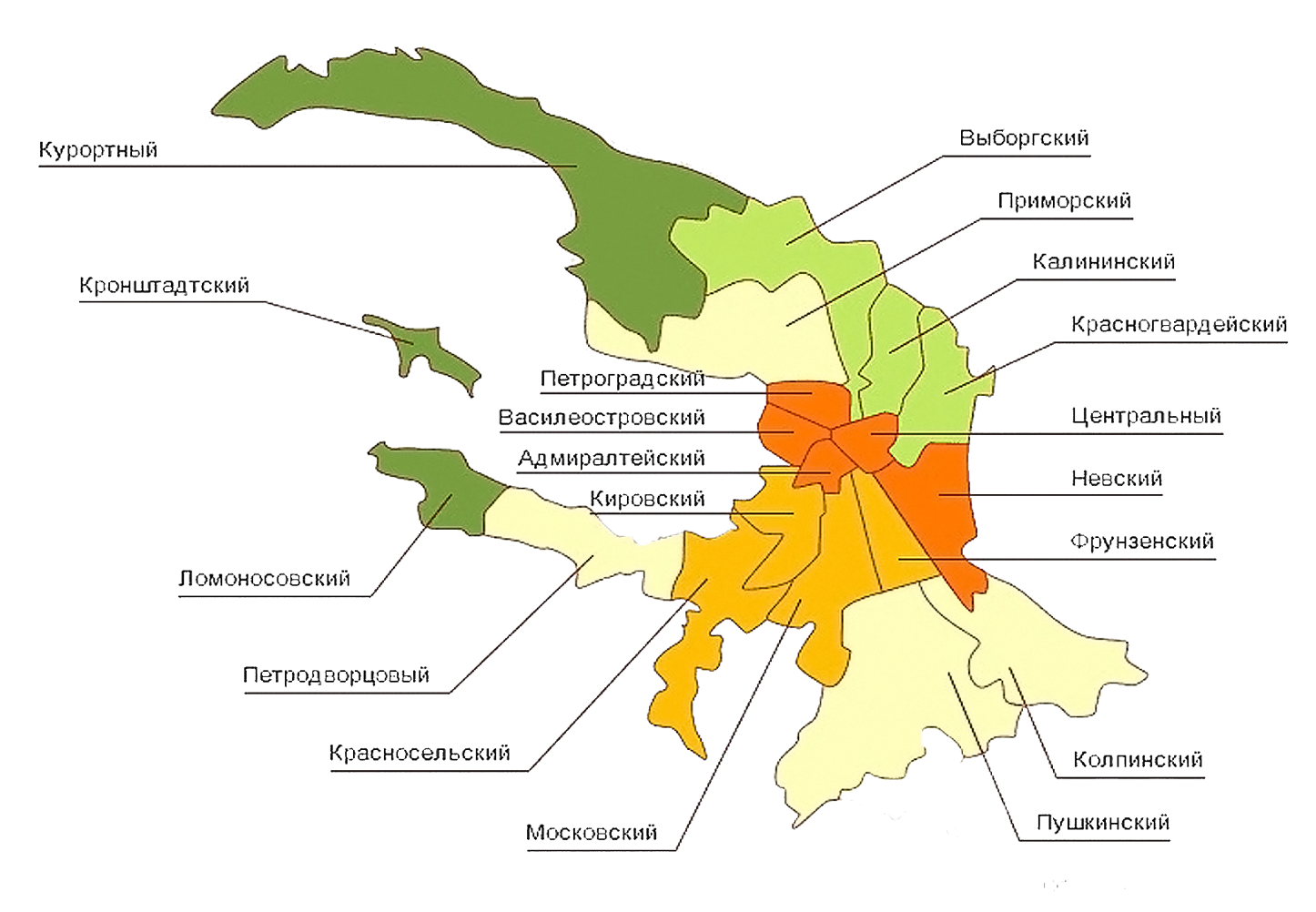 Схема питера карта